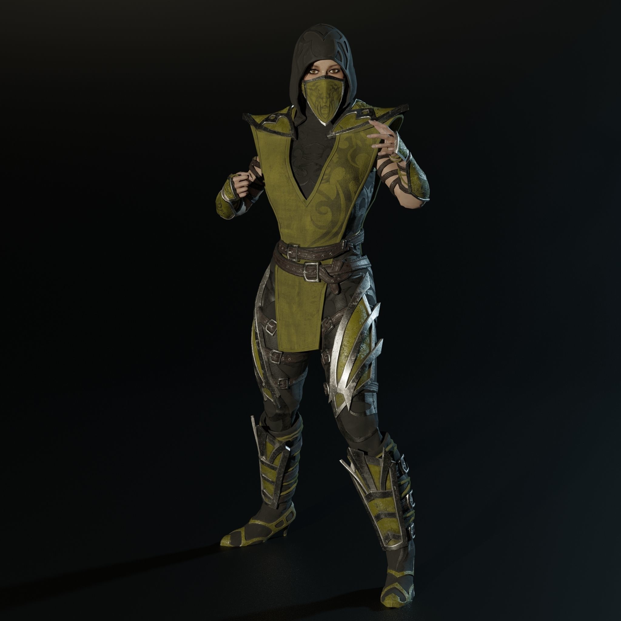 Scorpion Girl Low-poly 3D model_10