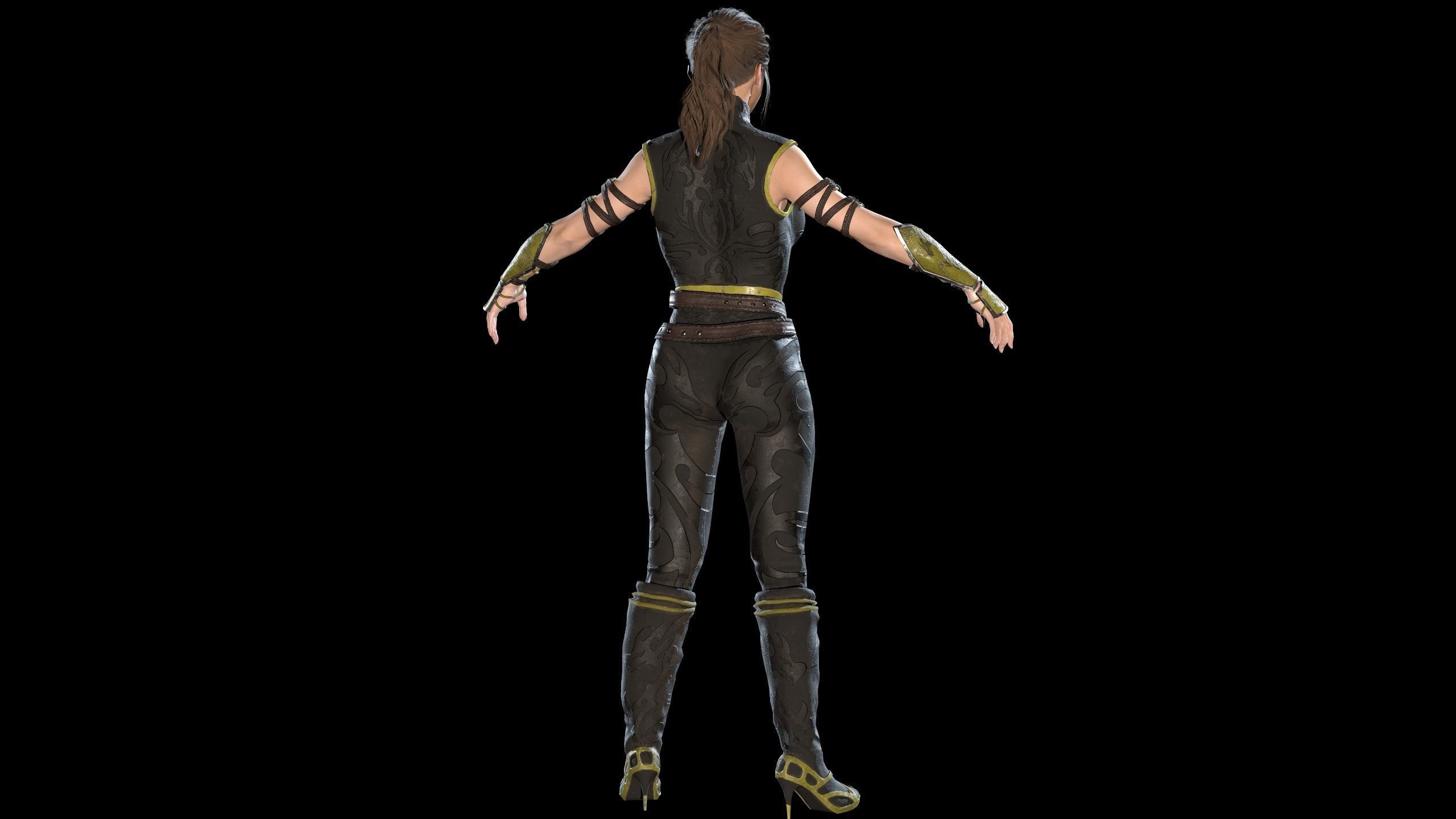 Scorpion Girl Low-poly 3D model_28