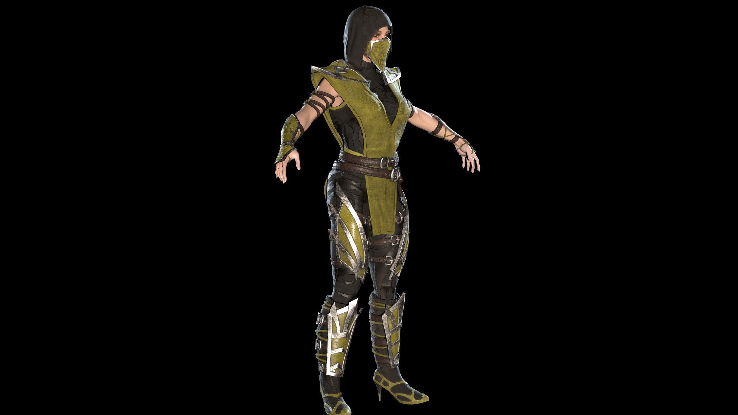 Scorpion Girl Low-poly 3D model_20