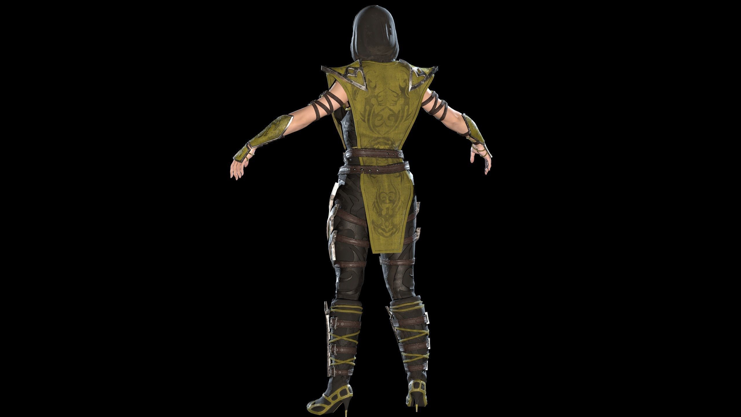 Scorpion Girl Low-poly 3D model_21