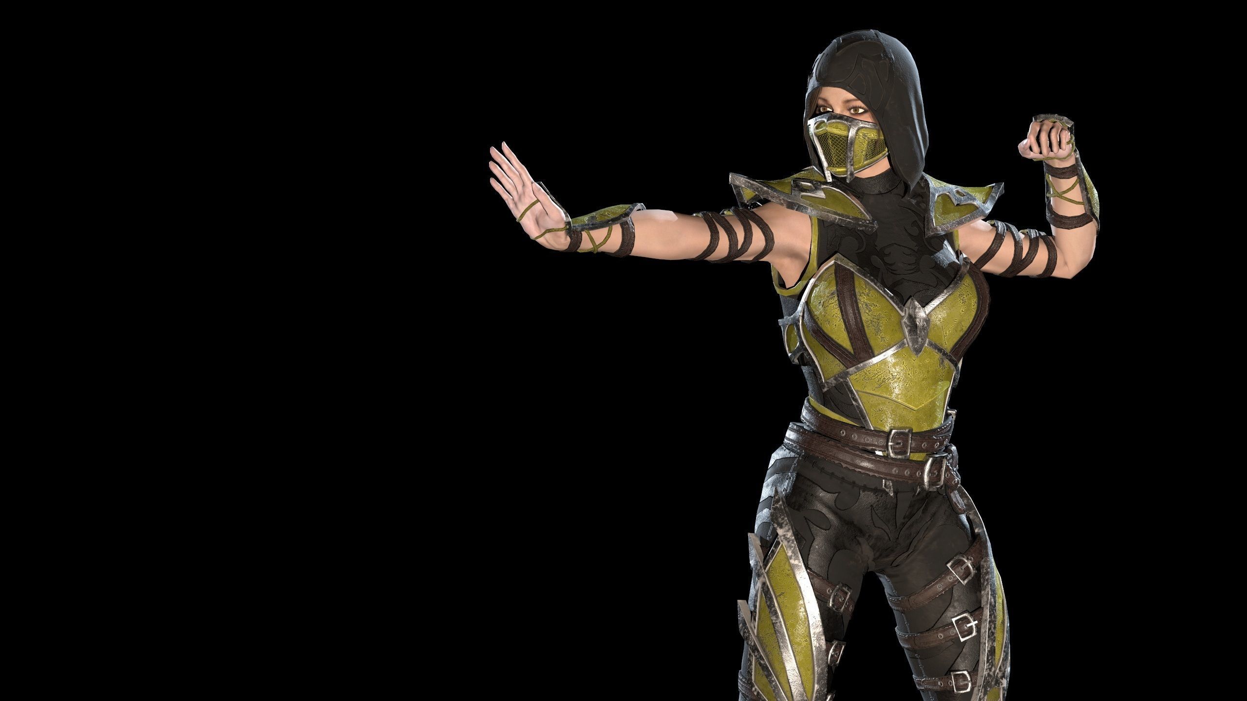 Scorpion Girl Low-poly 3D model_17