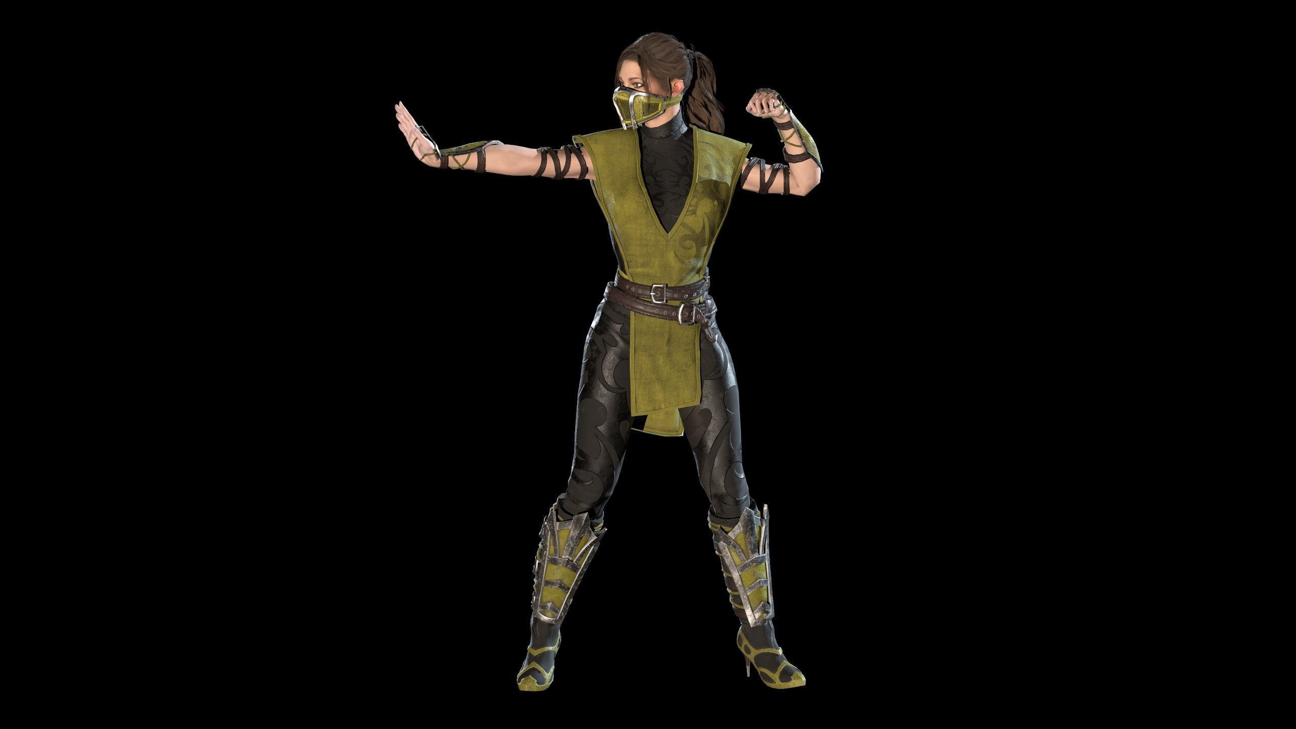 Scorpion Girl Low-poly 3D model_15