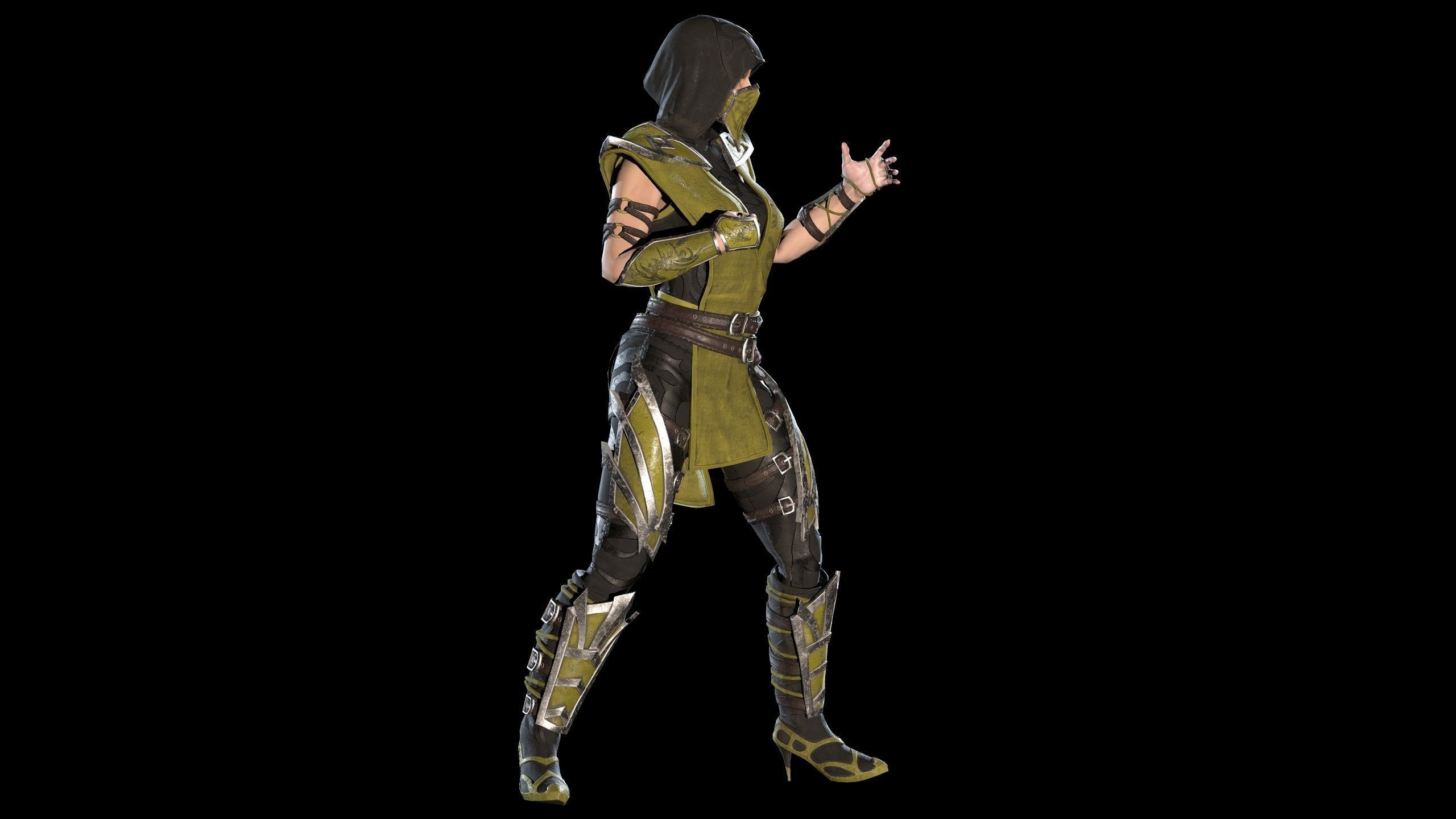 Scorpion Girl Low-poly 3D model_31