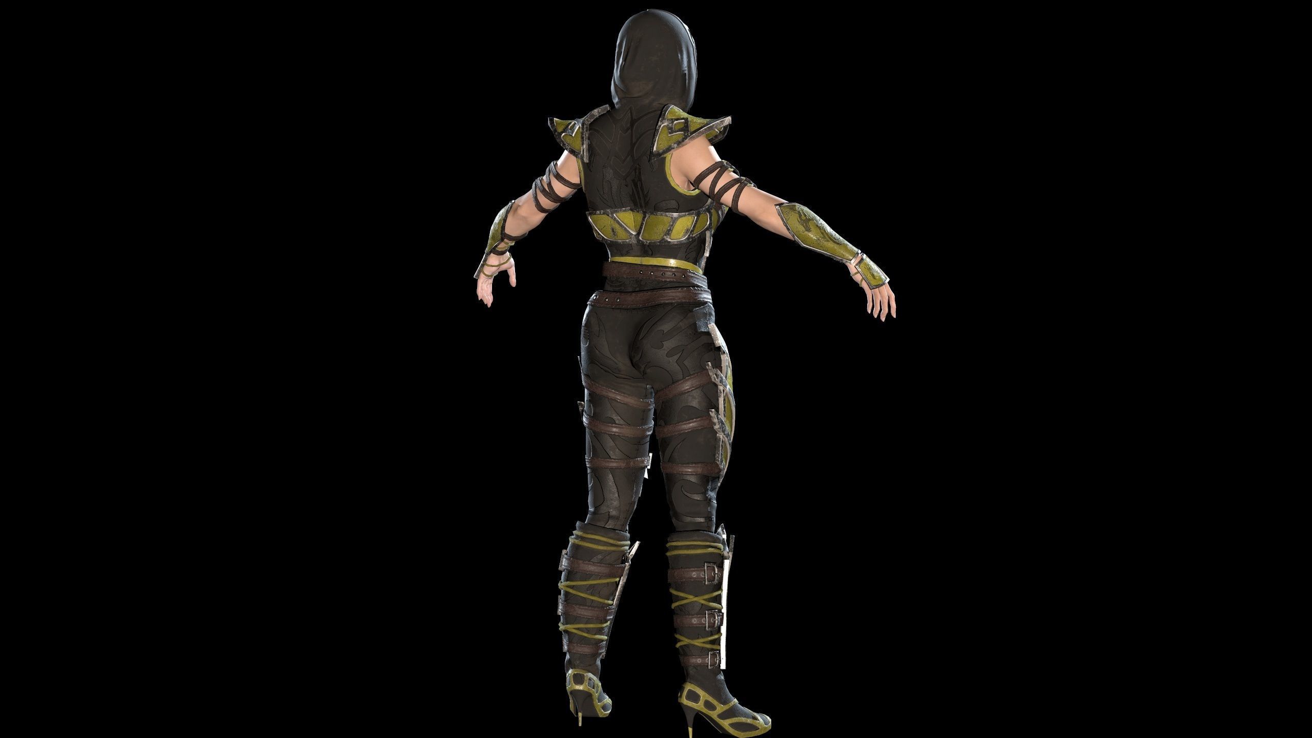 Scorpion Girl Low-poly 3D model_24