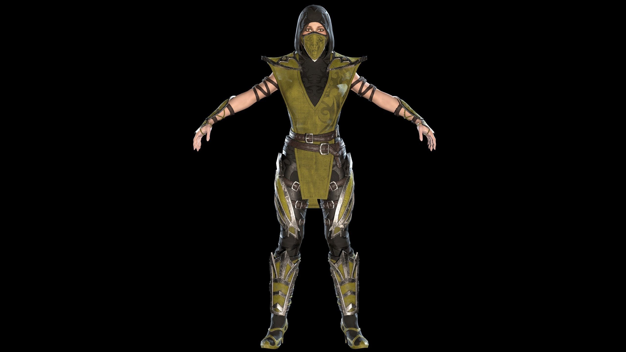 Scorpion Girl Low-poly 3D model_19