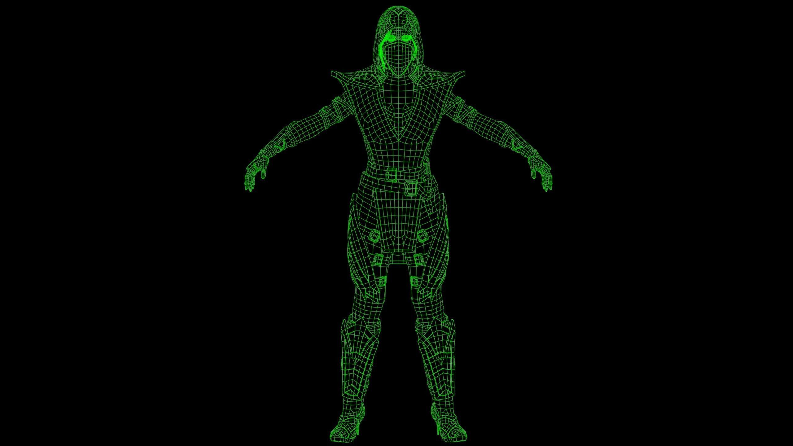 Scorpion Girl Low-poly 3D model_5