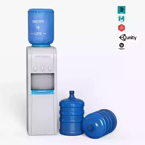 Water Dispenser Low-poly 3D model