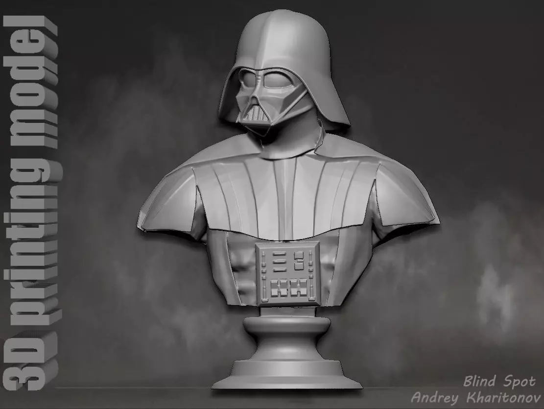 Darth Vader bust 3D print model_0