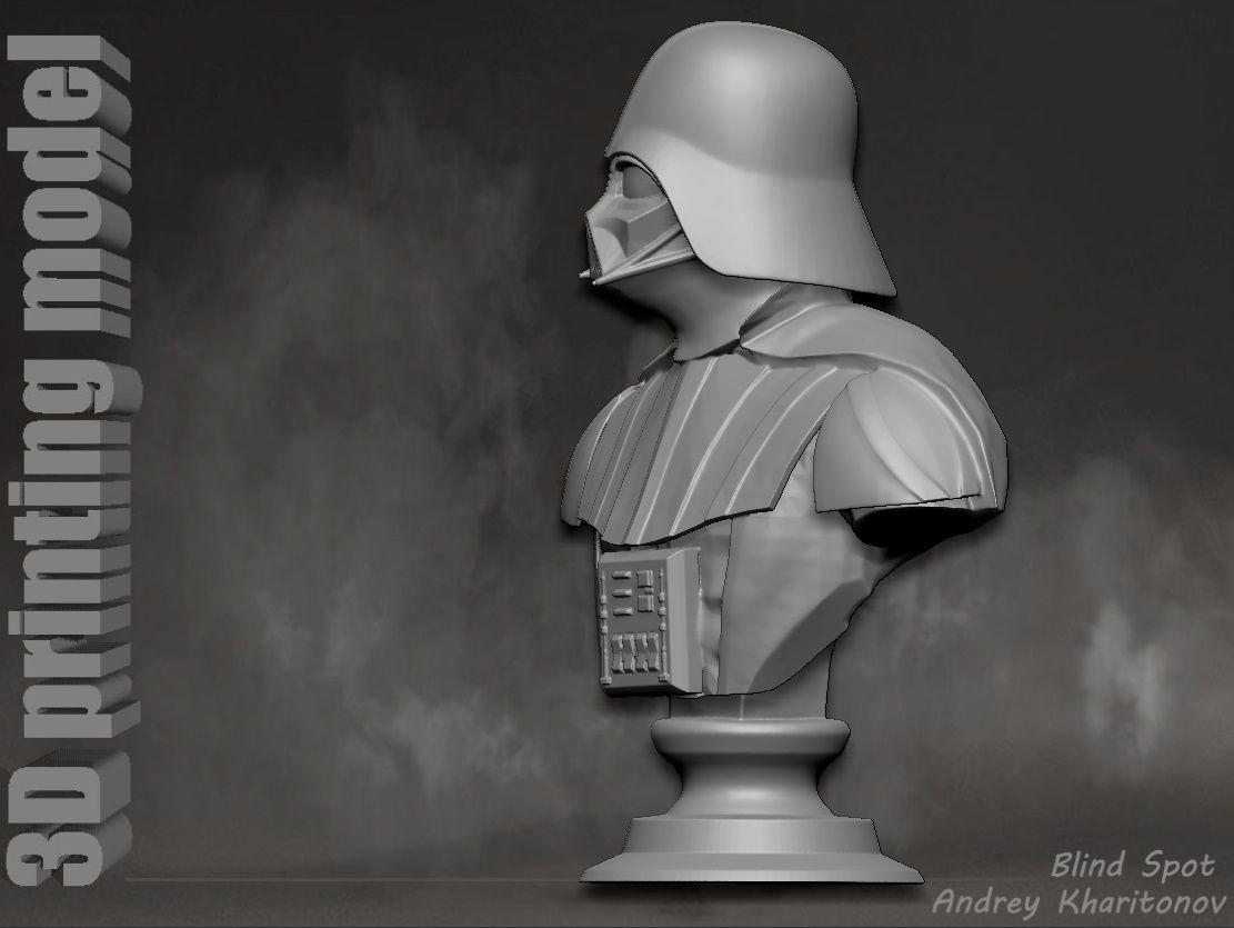Darth Vader bust 3D print model_3