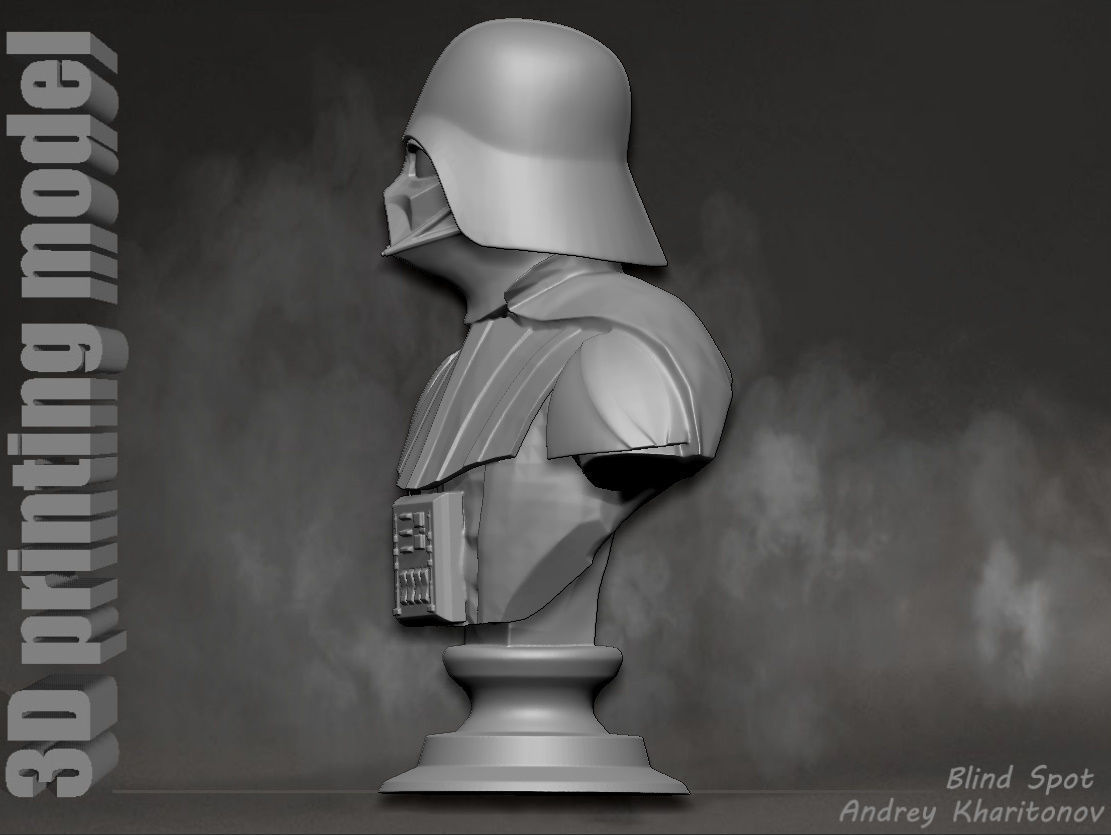 Darth Vader bust 3D print model_4