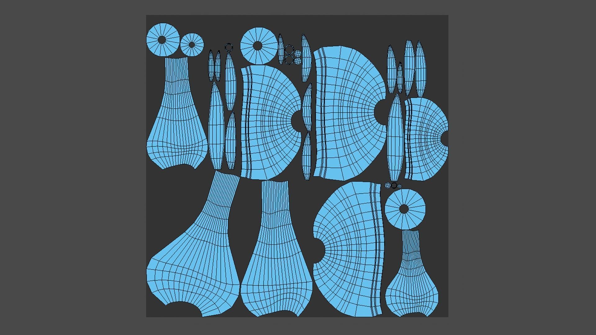 Fantasy Mushroom D09 Green Orange - Scene Backdrop Design Low-poly 3D model_15