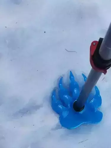 Bear PowPaw - Ski Pole basket with bear footprint 3D print model