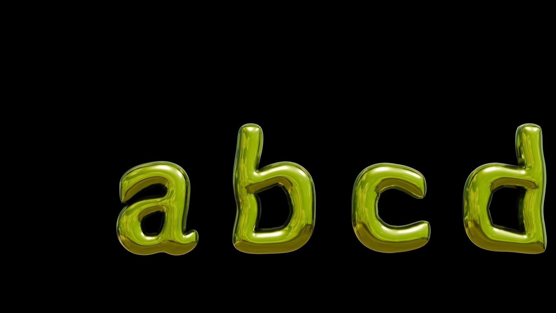 Alphabet and Numbers 3D Low-poly 3D model_22