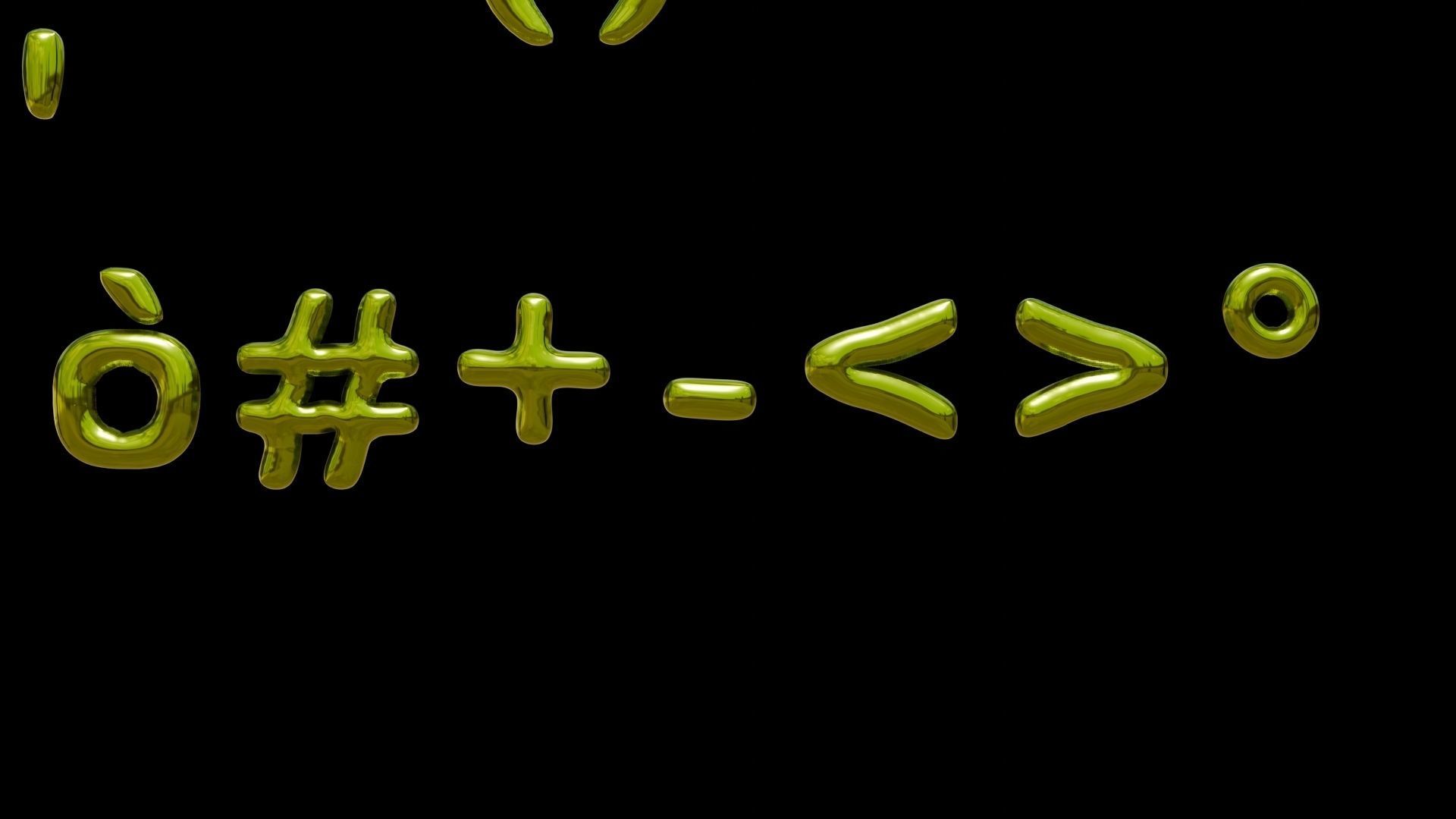 Alphabet and Numbers 3D Low-poly 3D model_11