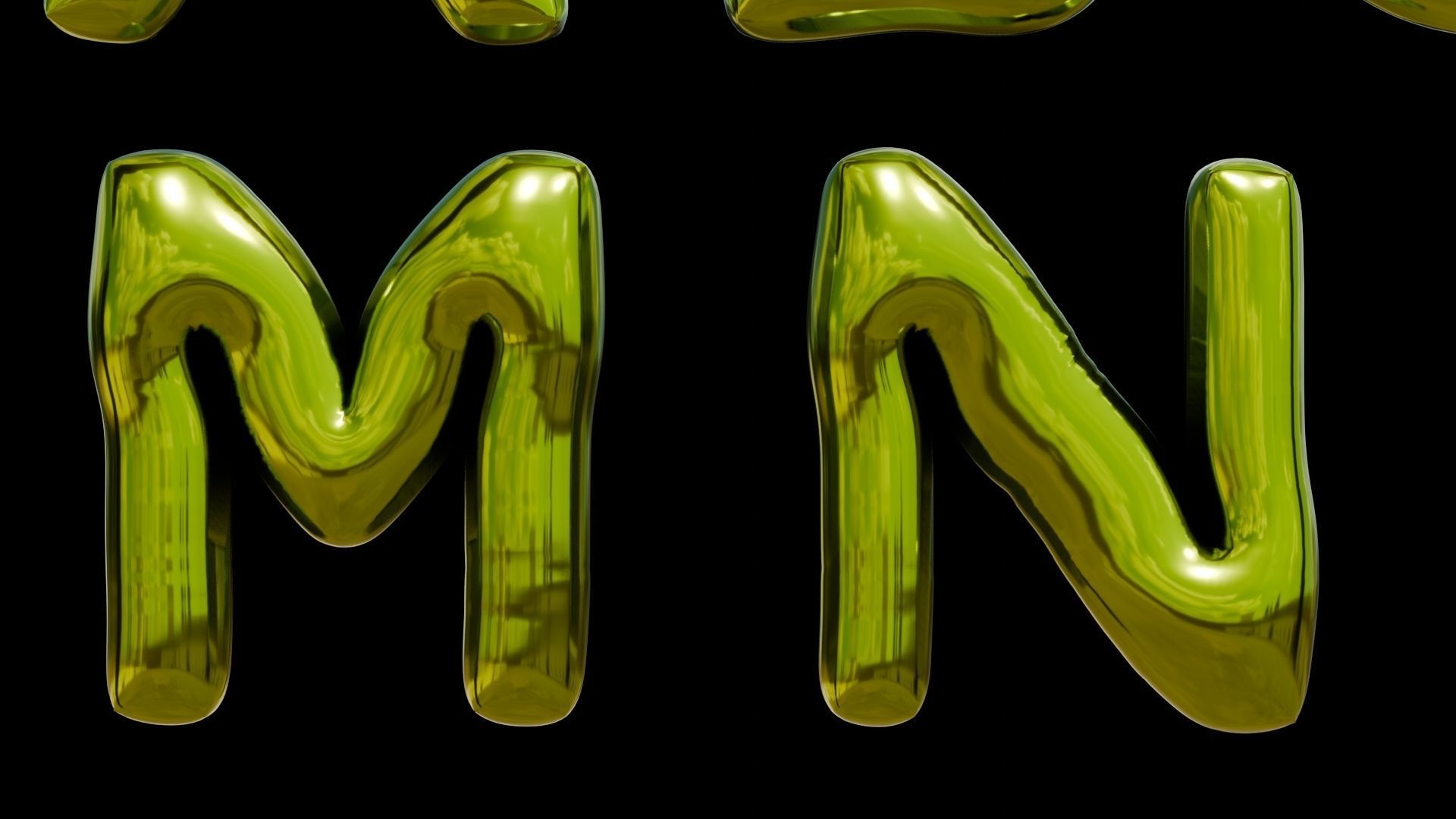 Alphabet and Numbers 3D Low-poly 3D model_21