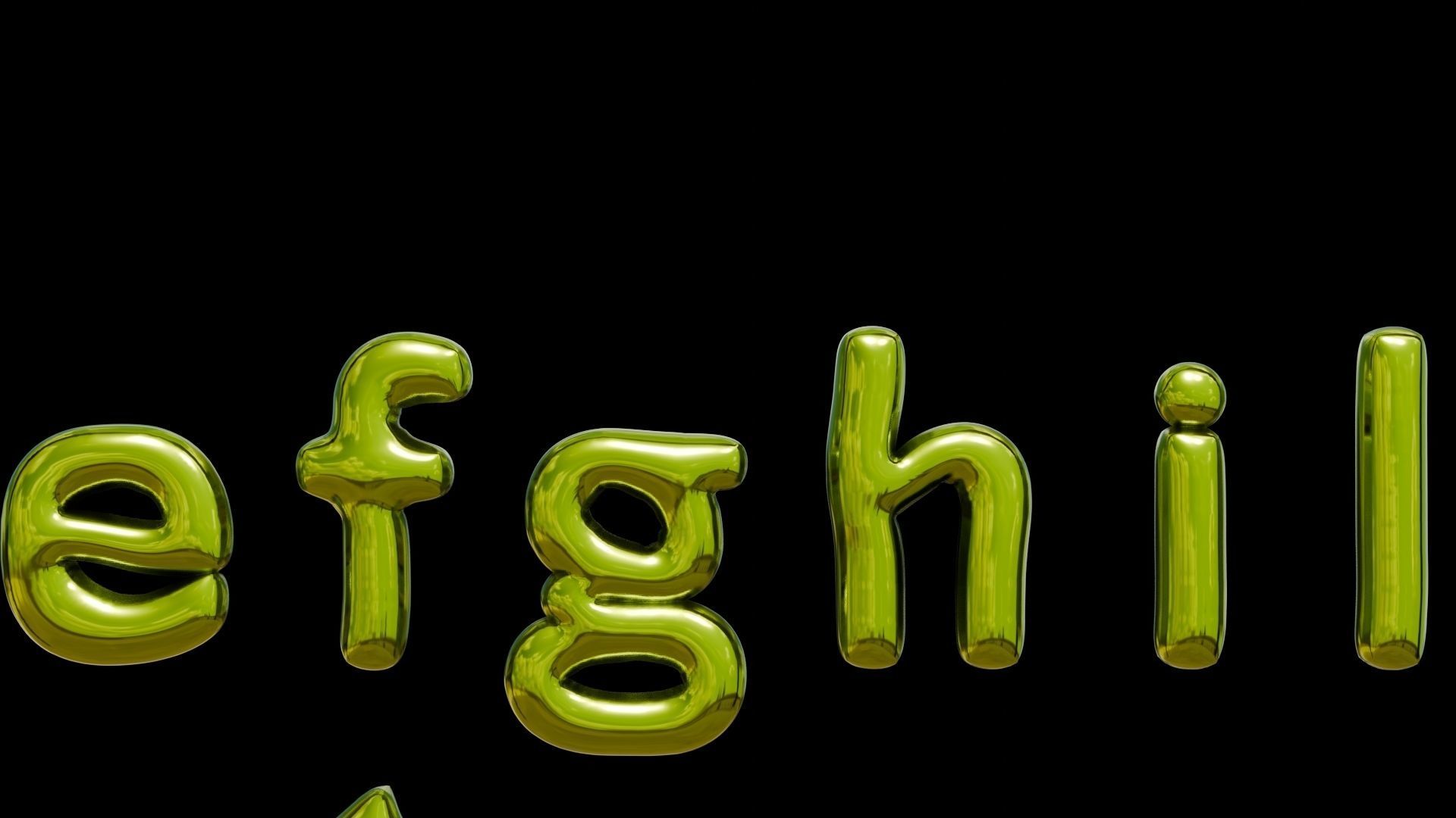 Alphabet and Numbers 3D Low-poly 3D model_4