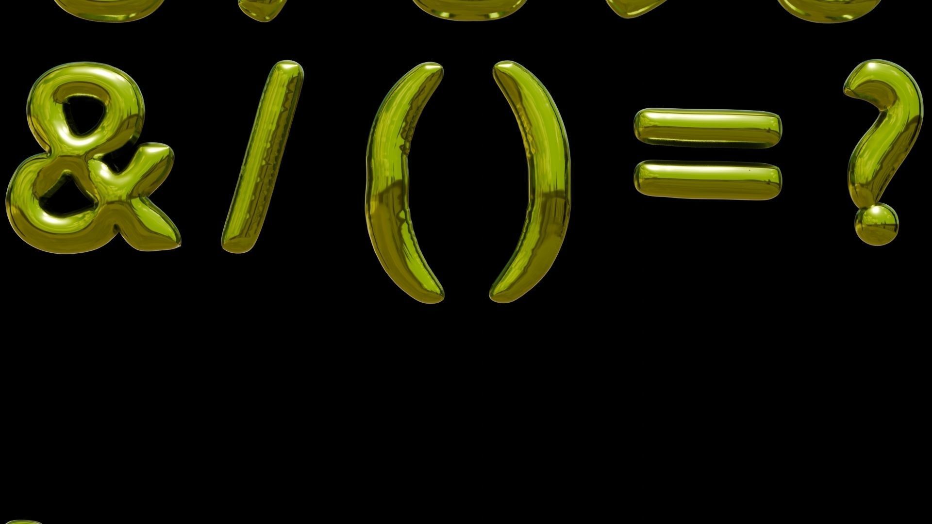 Alphabet and Numbers 3D Low-poly 3D model_8