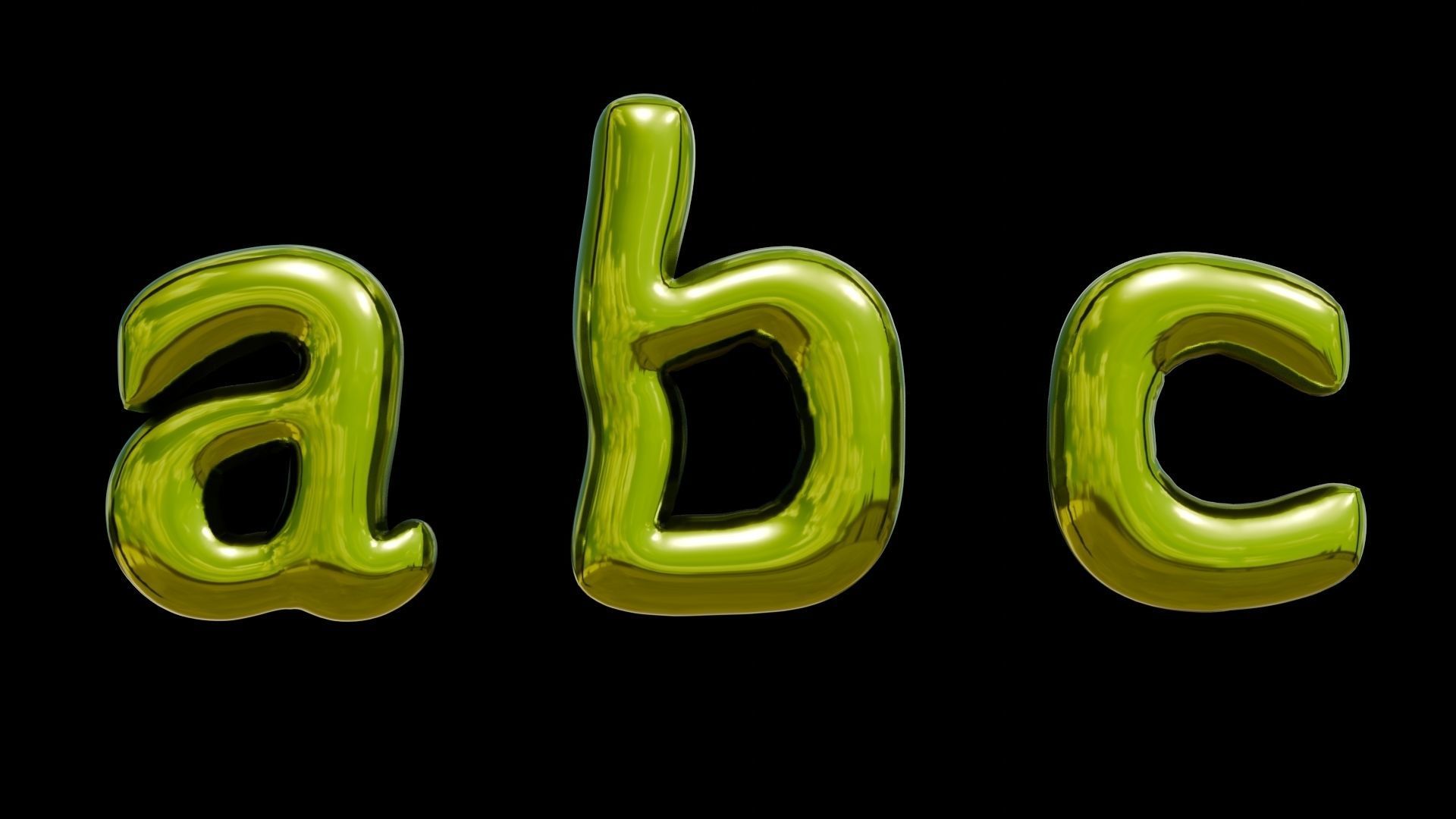 Alphabet and Numbers 3D Low-poly 3D model_17