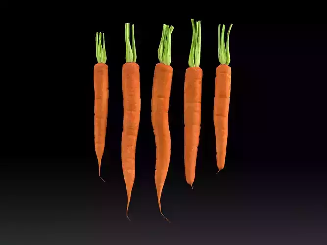 Carrots Low-poly 3D model
