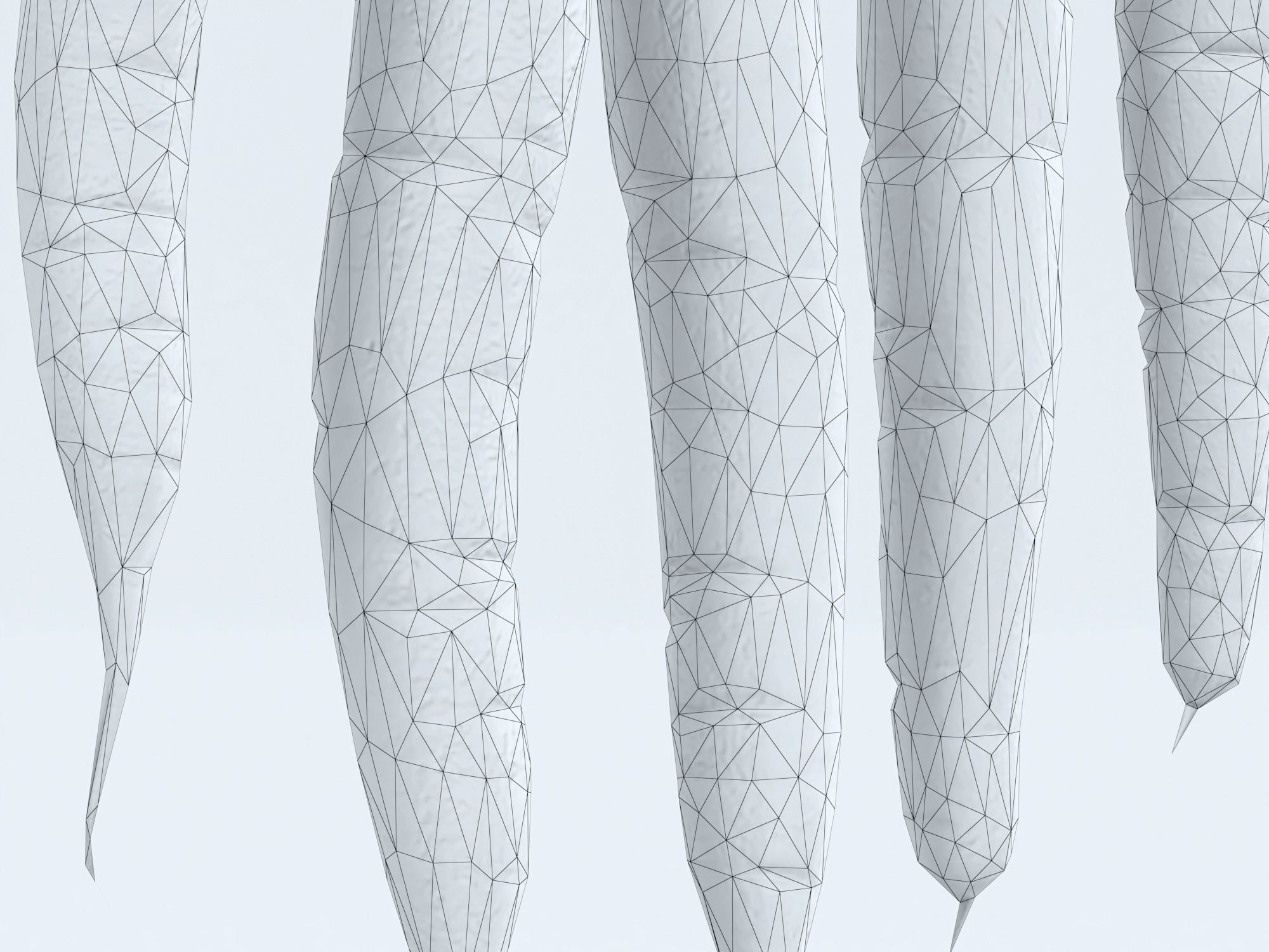 Carrots Low-poly 3D model_16