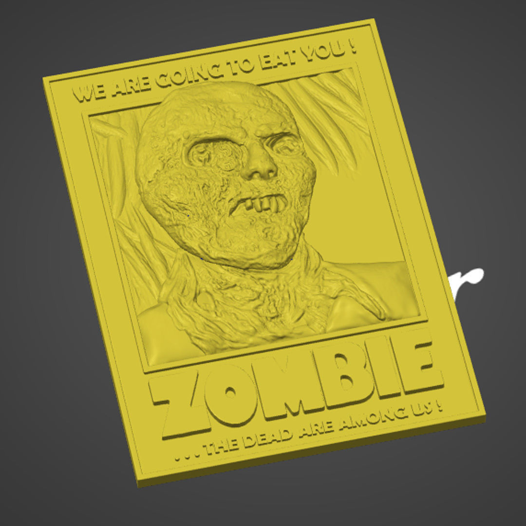 ZOMBIE Lucio Fulci Poster 3D model_2