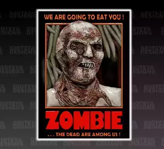 ZOMBIE Lucio Fulci Poster 3D model
