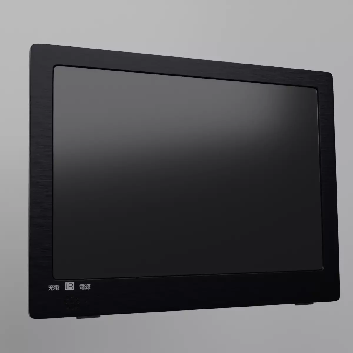 Portable LCD TV Low-poly 3D model_0