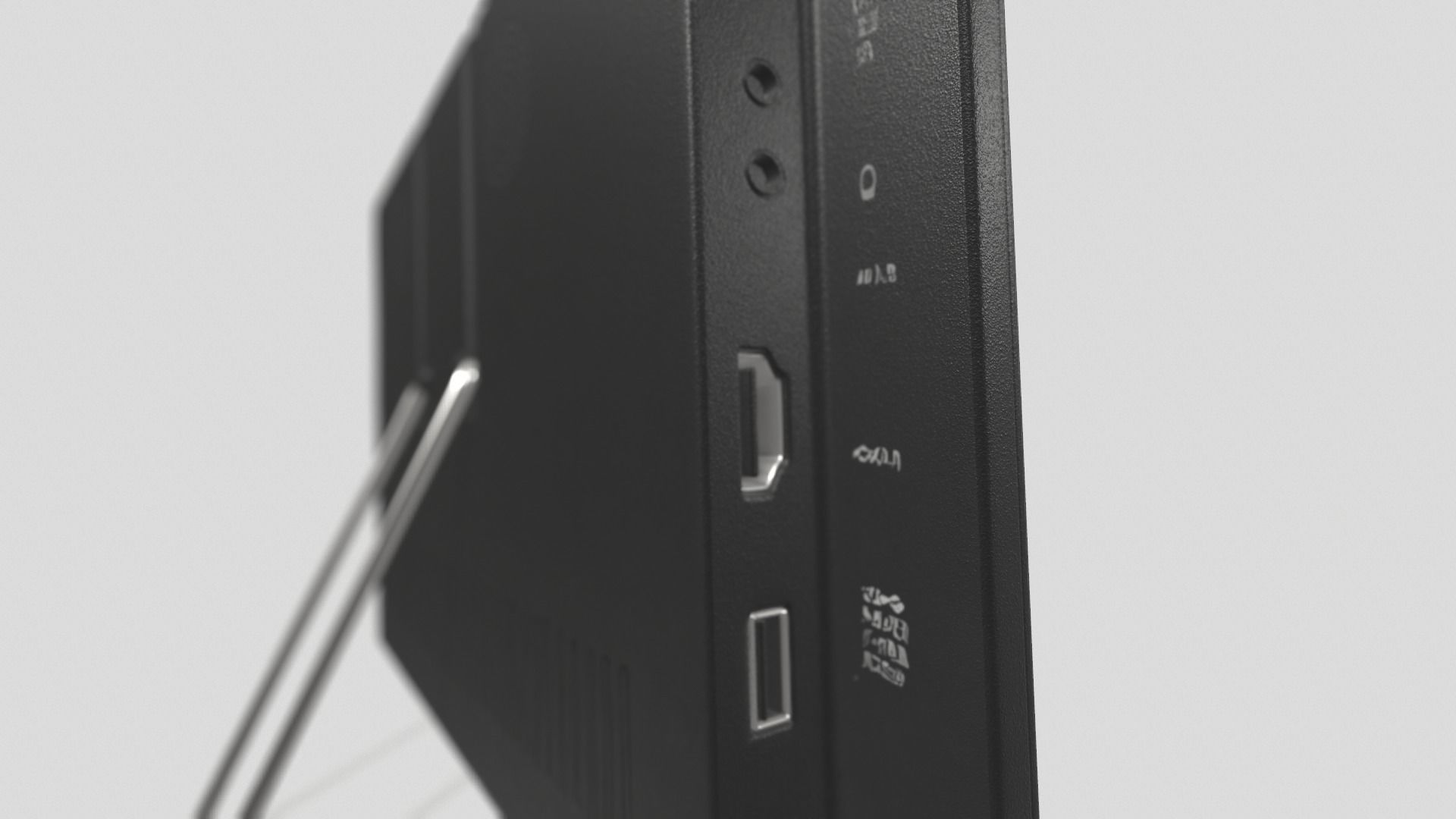 Portable LCD TV Low-poly 3D model_5