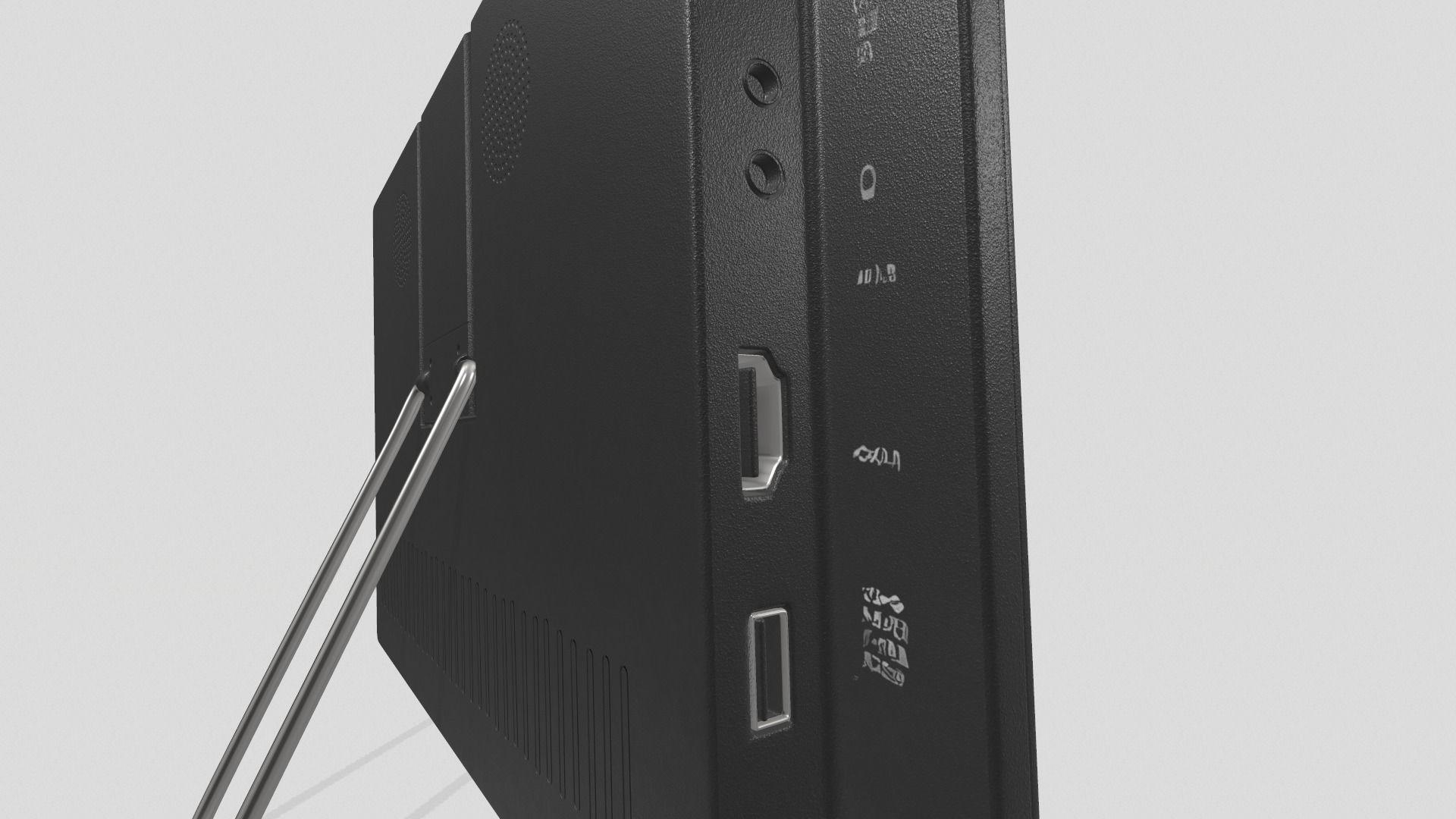 Portable LCD TV Low-poly 3D model_6