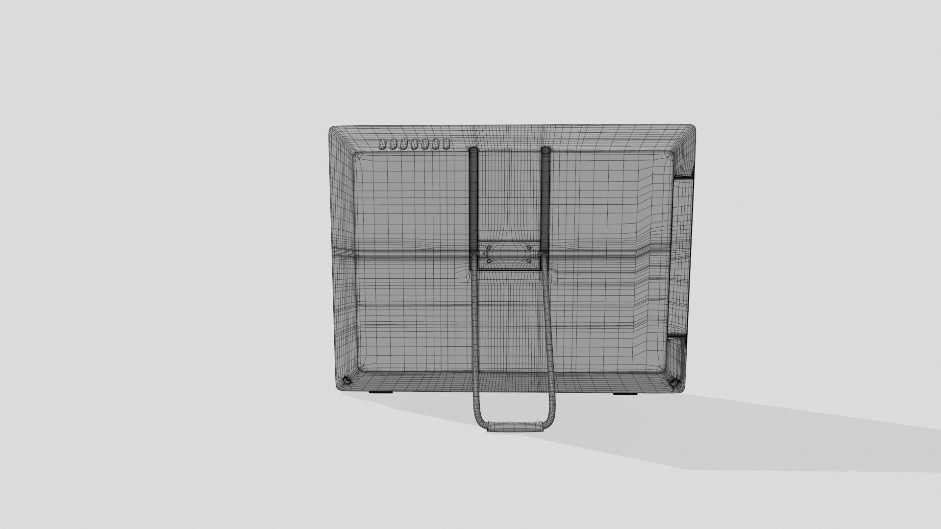 Portable LCD TV Low-poly 3D model_12