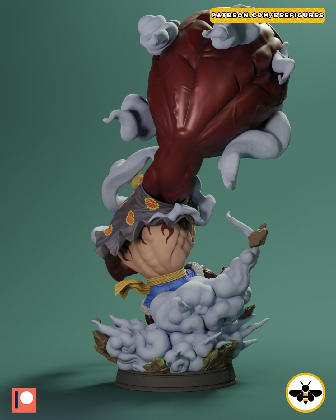 LUFFY GEAR 4 - ONE PIECE - FAN ART 3D print model_4