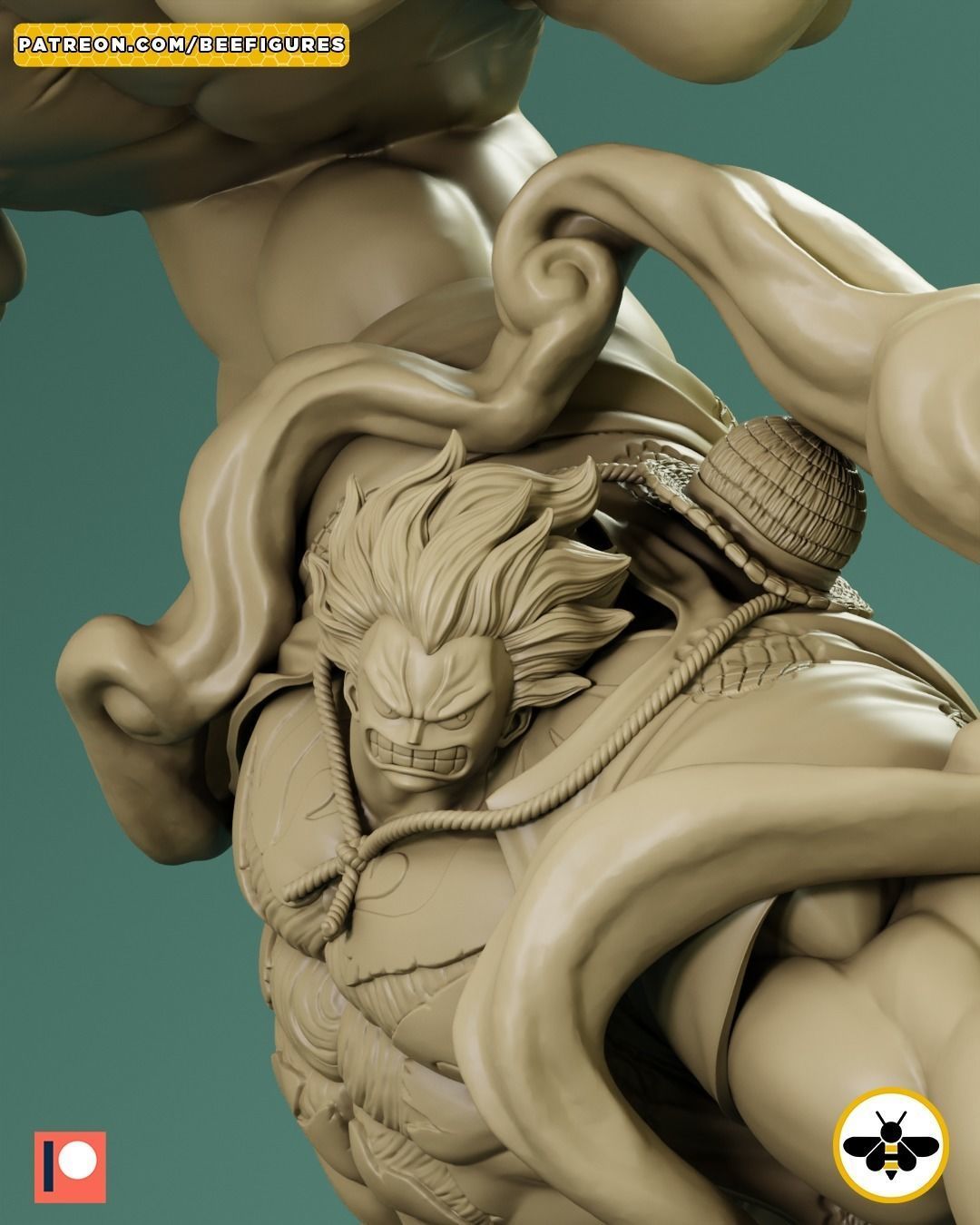 LUFFY GEAR 4 - ONE PIECE - FAN ART 3D print model_11