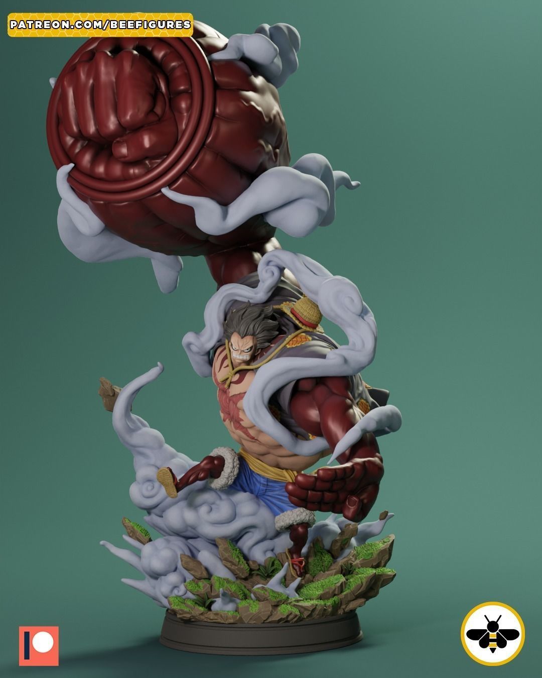 LUFFY GEAR 4 - ONE PIECE - FAN ART 3D print model_2