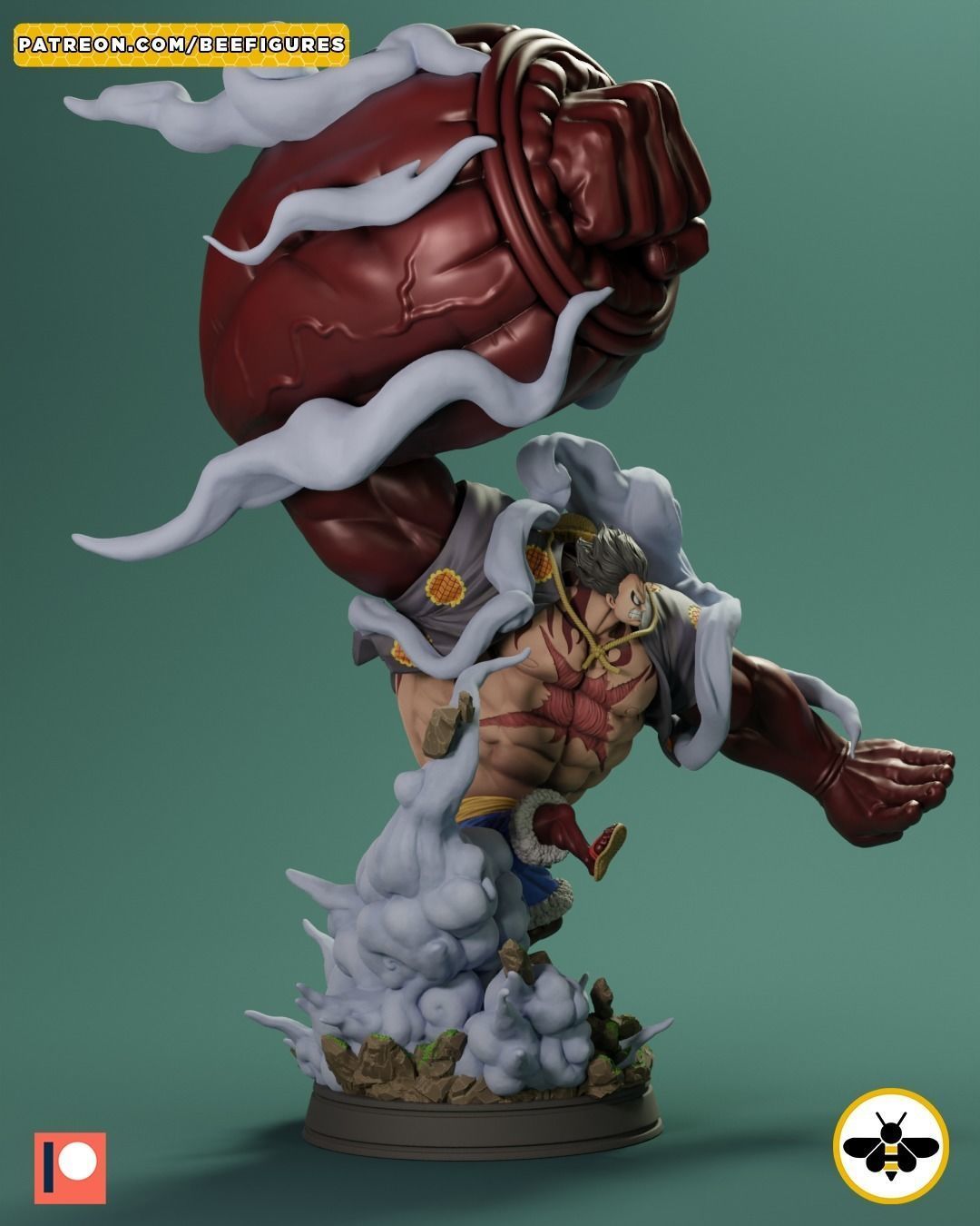 LUFFY GEAR 4 - ONE PIECE - FAN ART 3D print model_5