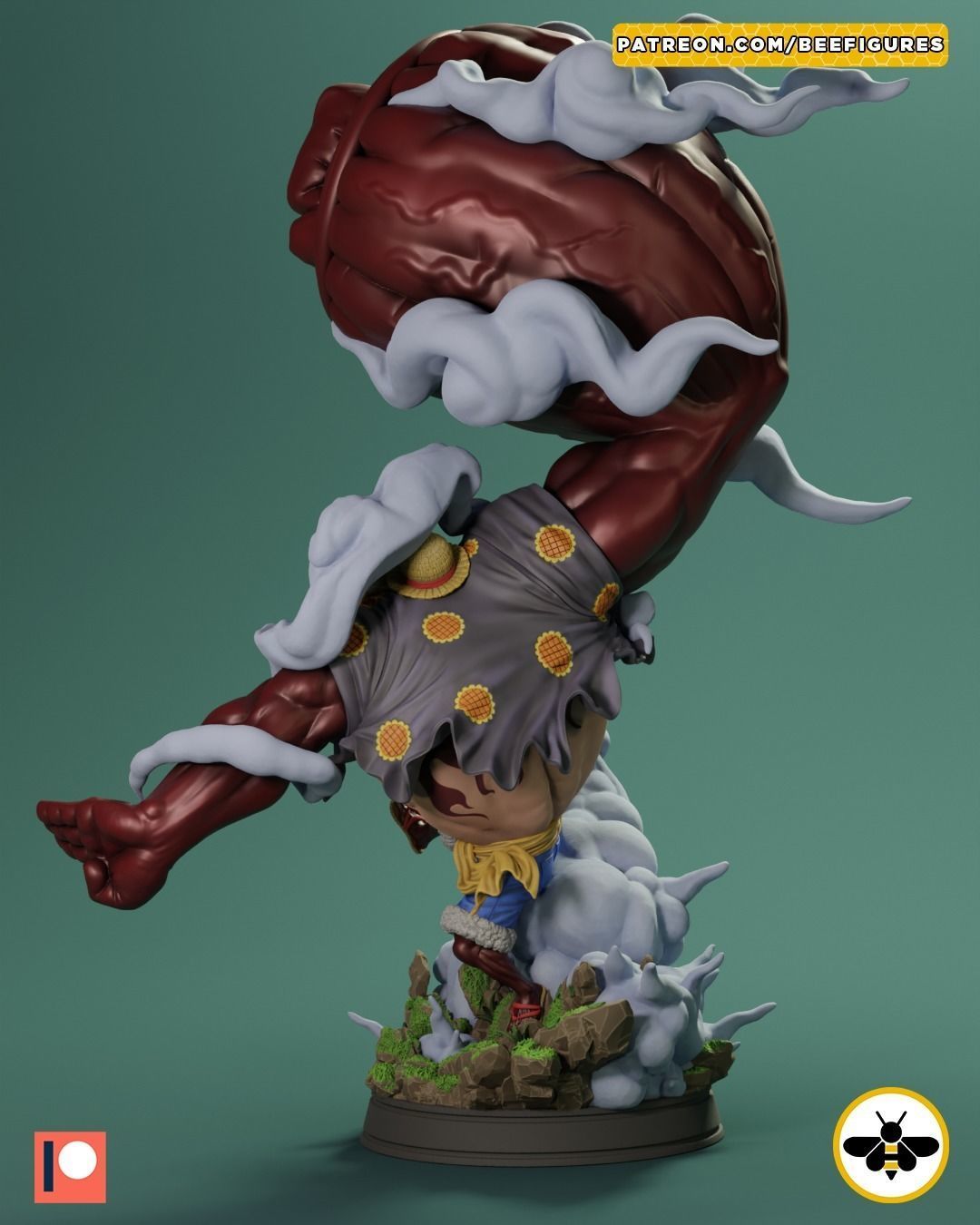 LUFFY GEAR 4 - ONE PIECE - FAN ART 3D print model_3