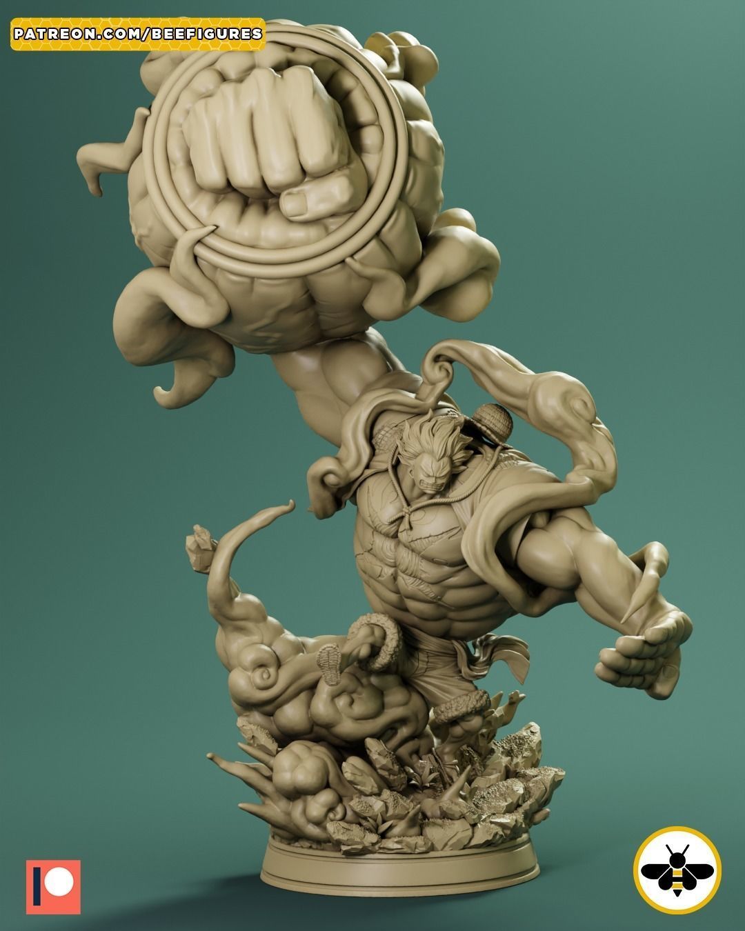 LUFFY GEAR 4 - ONE PIECE - FAN ART 3D print model_7