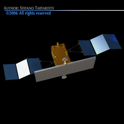 Radar satellite 3D model_1