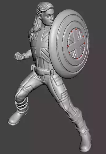 Peggy Sargent with base model ready for 3d print    3D print model