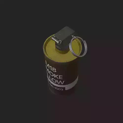 M18 Smoke Grenade  PBR Low-poly and High-poly 3D model