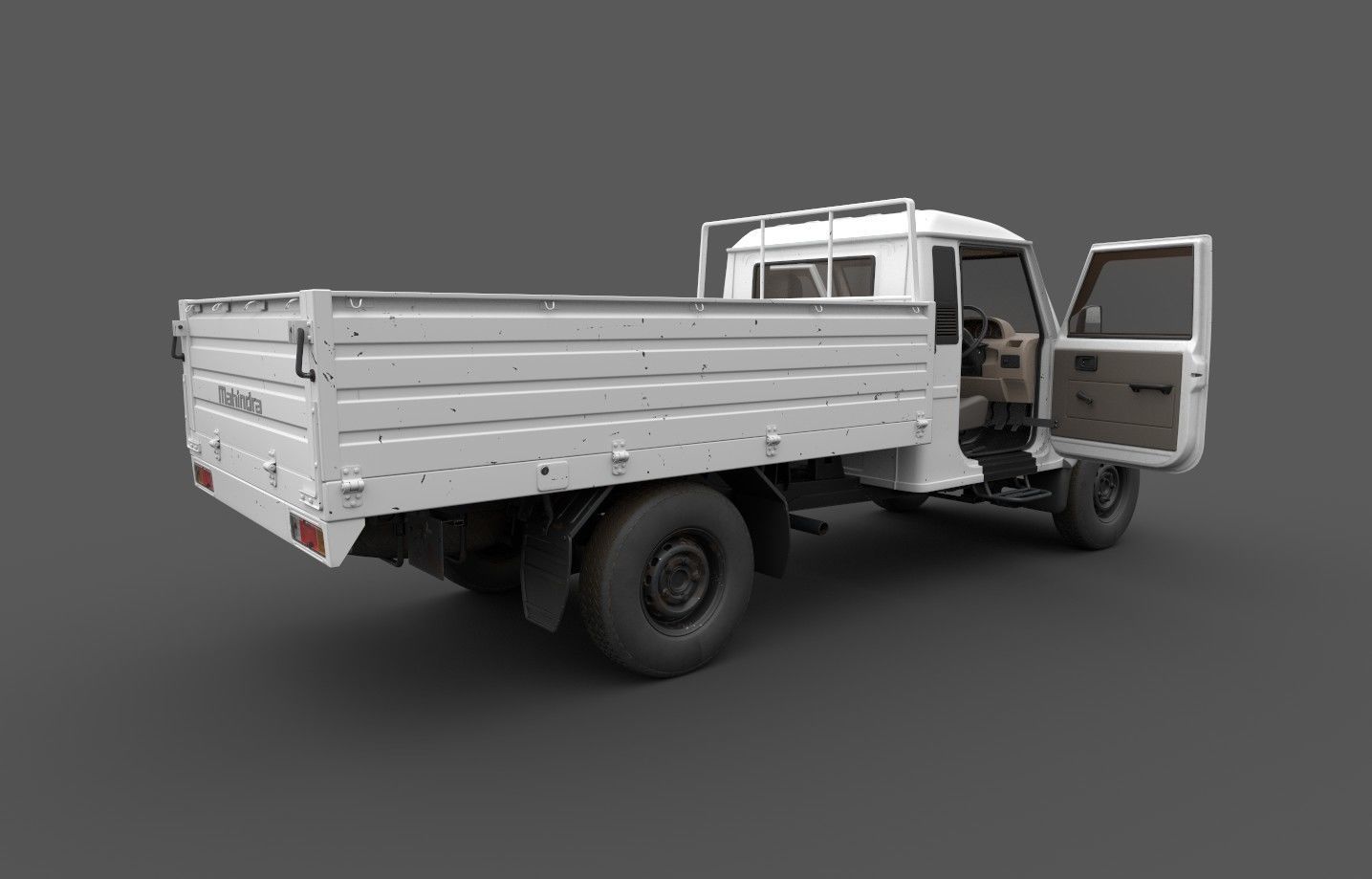 Bolero Pickup truck with Cargo body 3D model_12