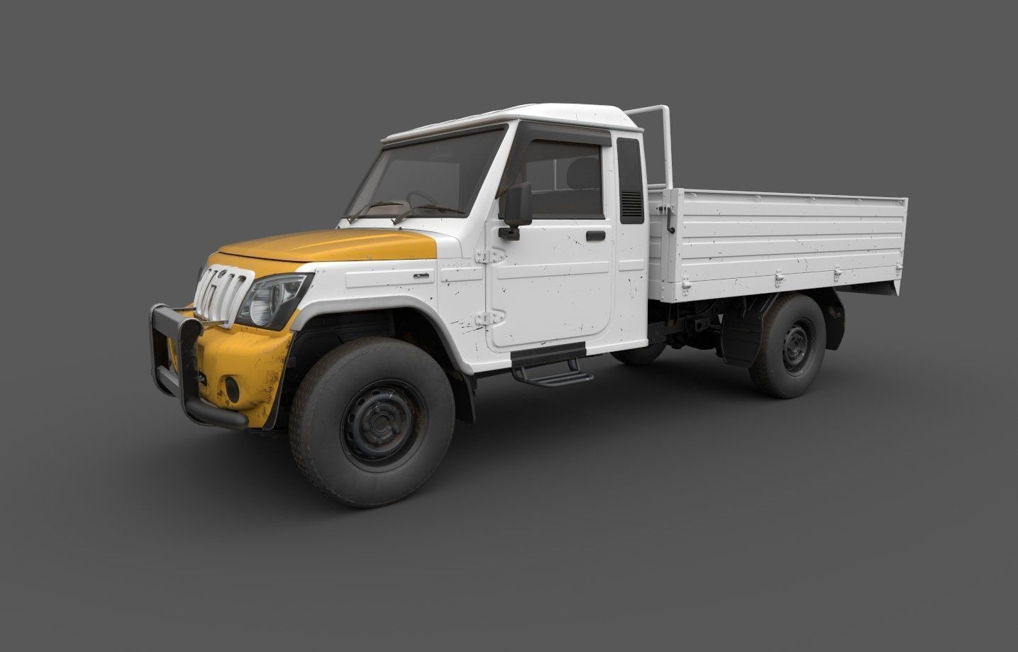 Bolero Pickup truck with Cargo body 3D model_13