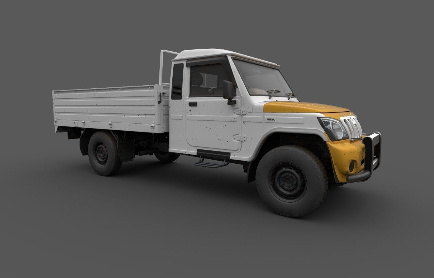 Bolero Pickup truck with Cargo body 3D model_15
