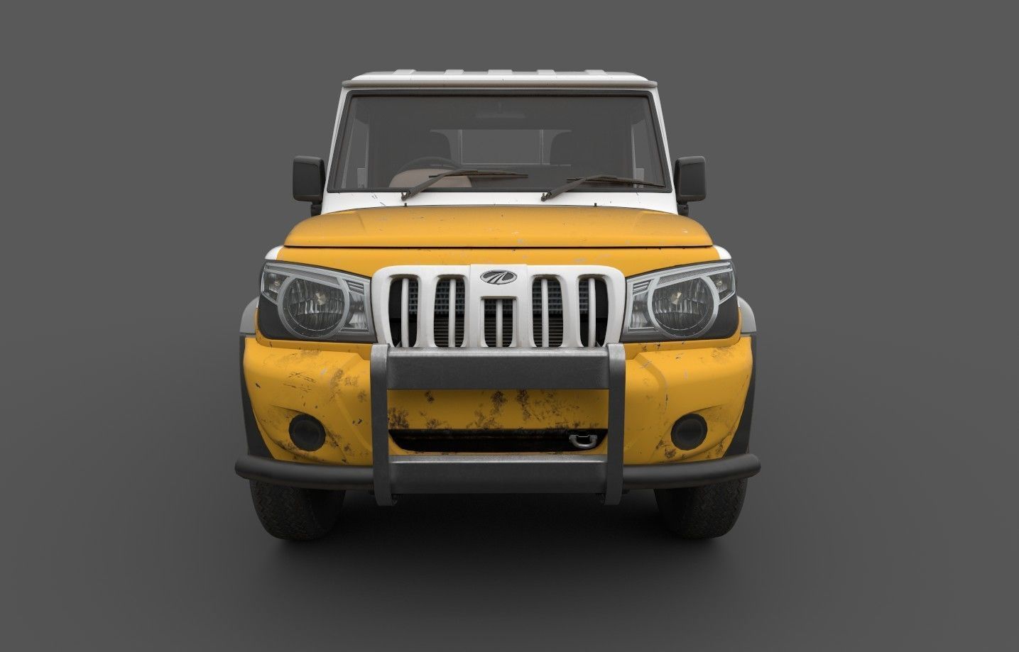Bolero Pickup truck with Cargo body 3D model_14