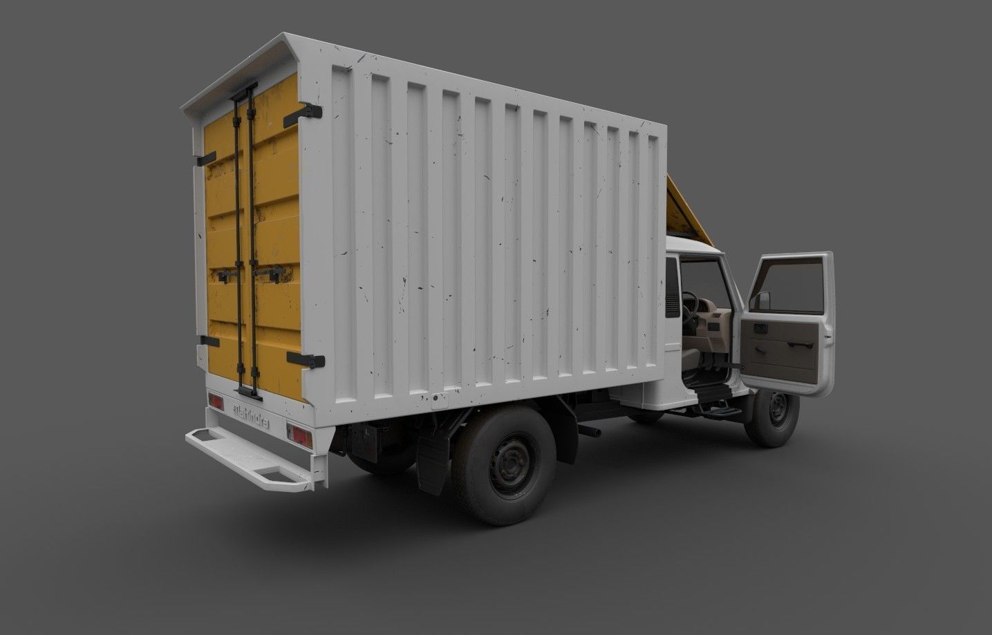 Bolero Pickup truck with Cargo body 3D model_19