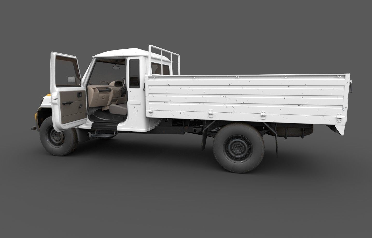 Bolero Pickup truck with Cargo body 3D model_10