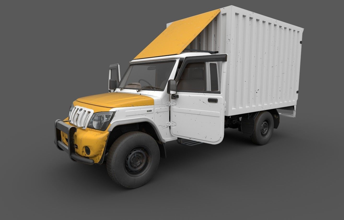 Bolero Pickup truck with Cargo body 3D model_18