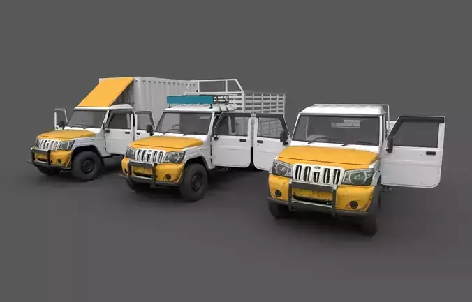 Bolero Pickup truck with Cargo body 3D model