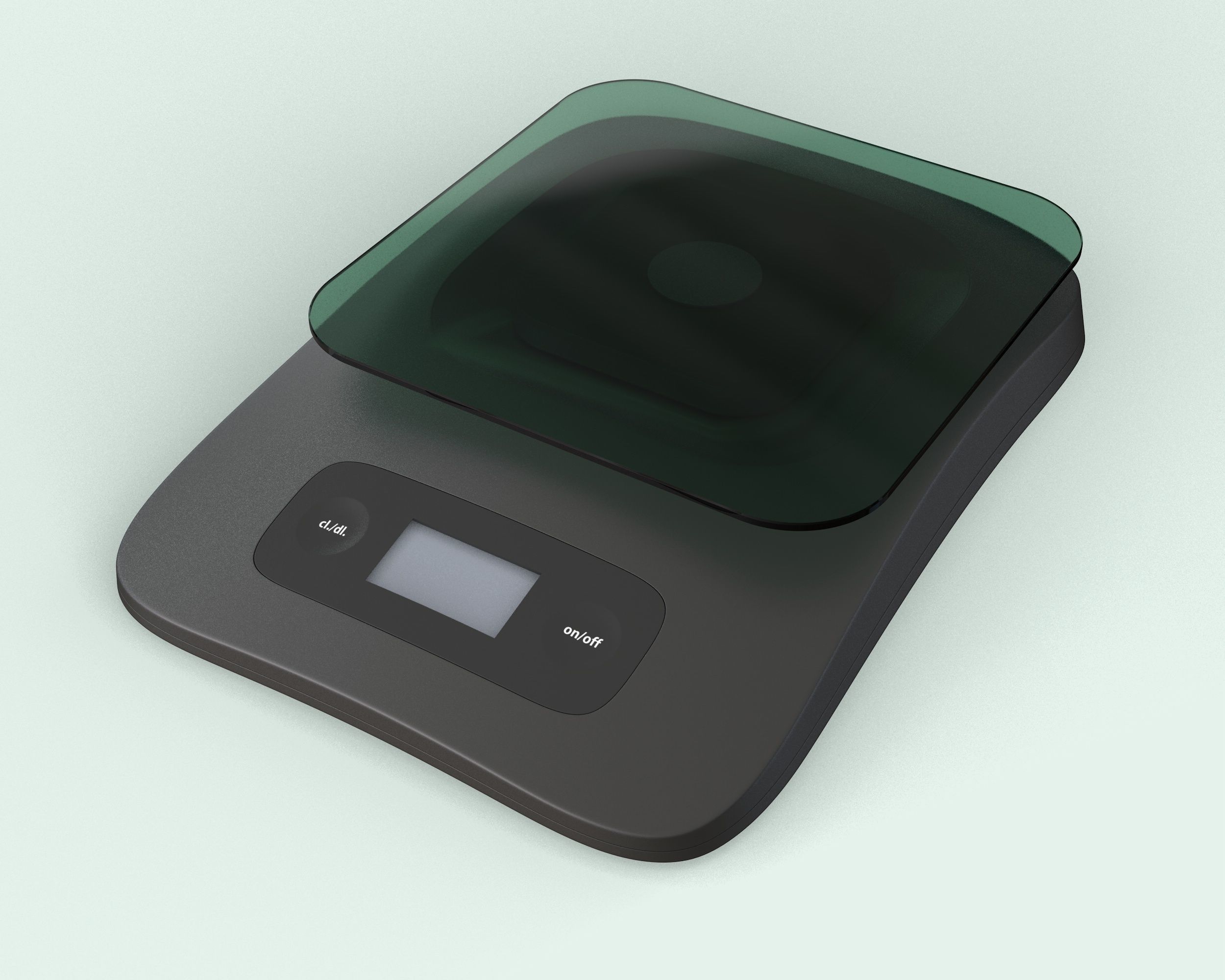 Kitchen Weighing Scale 3D model_1