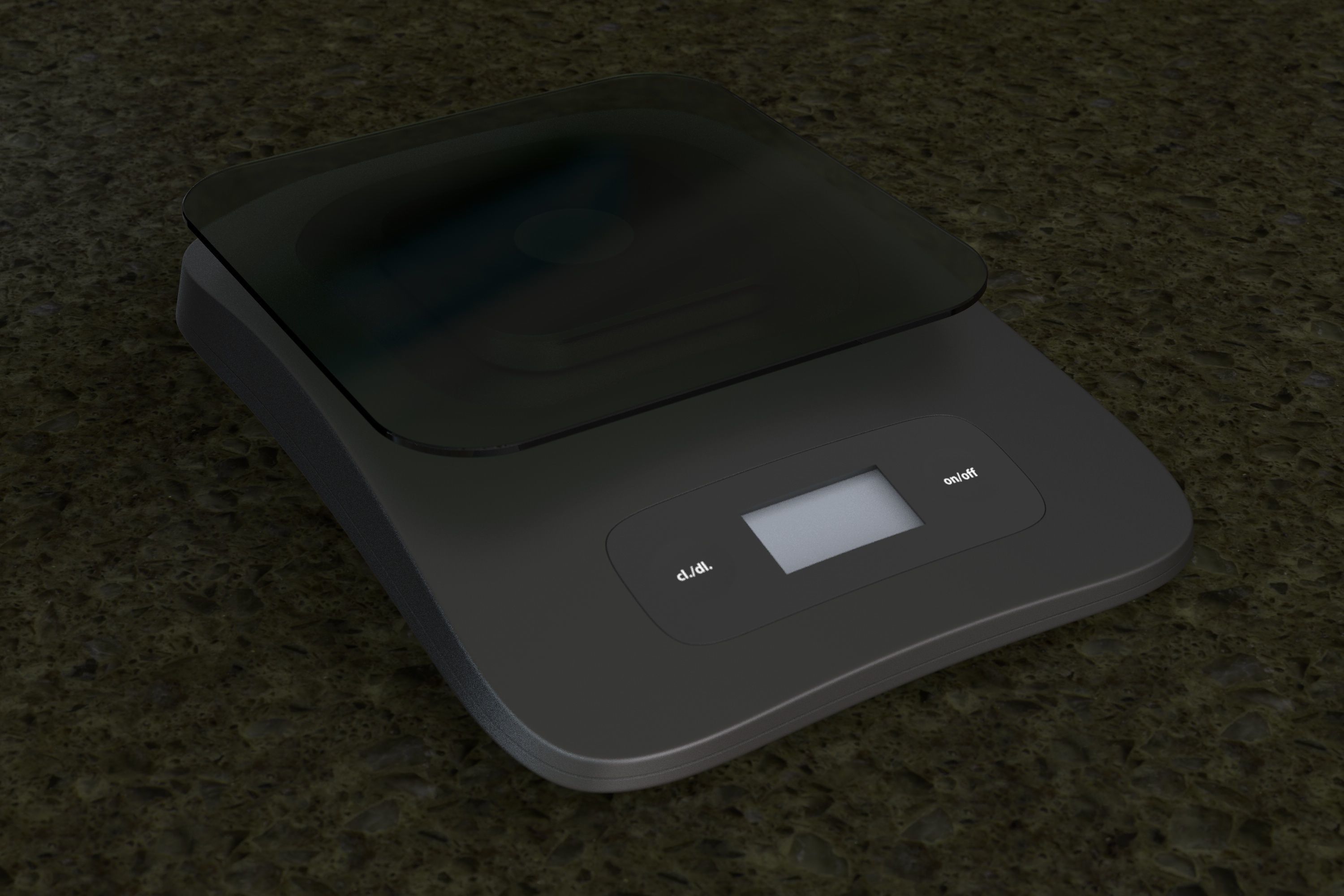 Kitchen Weighing Scale 3D model_3