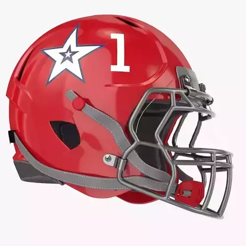 Red Football Helmet